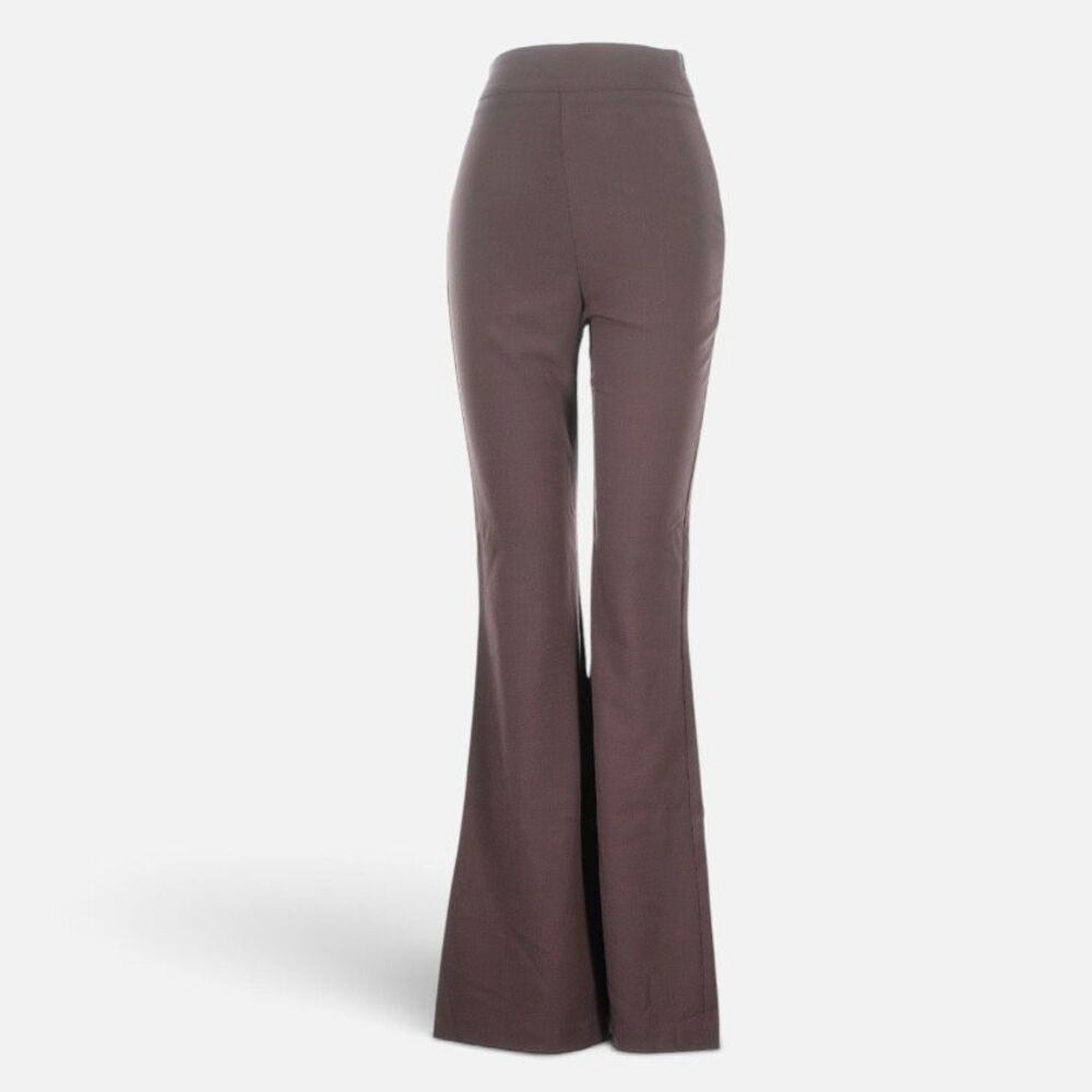 Minsshop Brown Kick Flare Leg Pants Small Y2K Chino S Business Casual